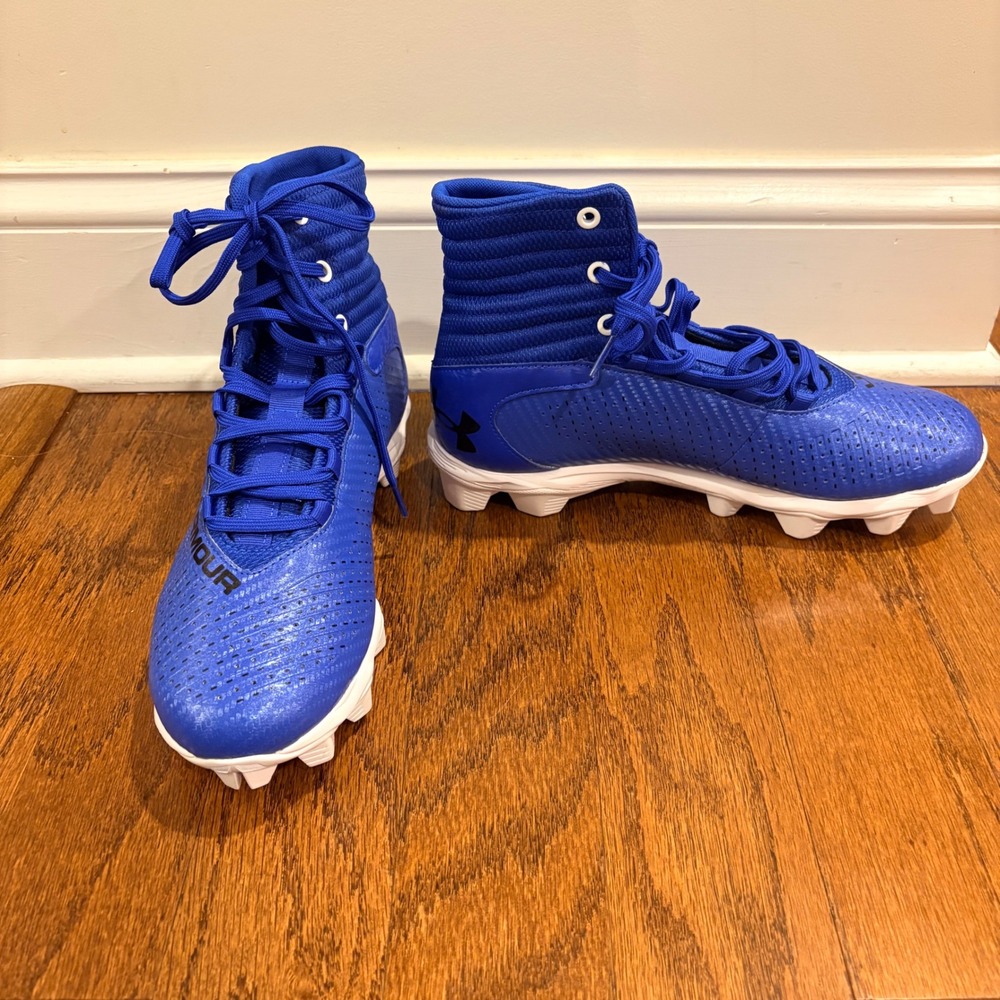 Under Armour Highlight RM Football Cleats Royal Blue White Mens 8.5 New (no box)